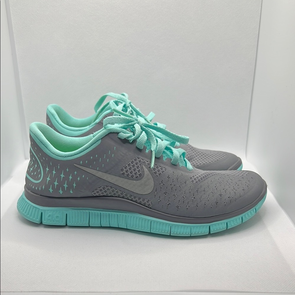 Nike Free 4.0 Women's Gray and Teal Running Shoes